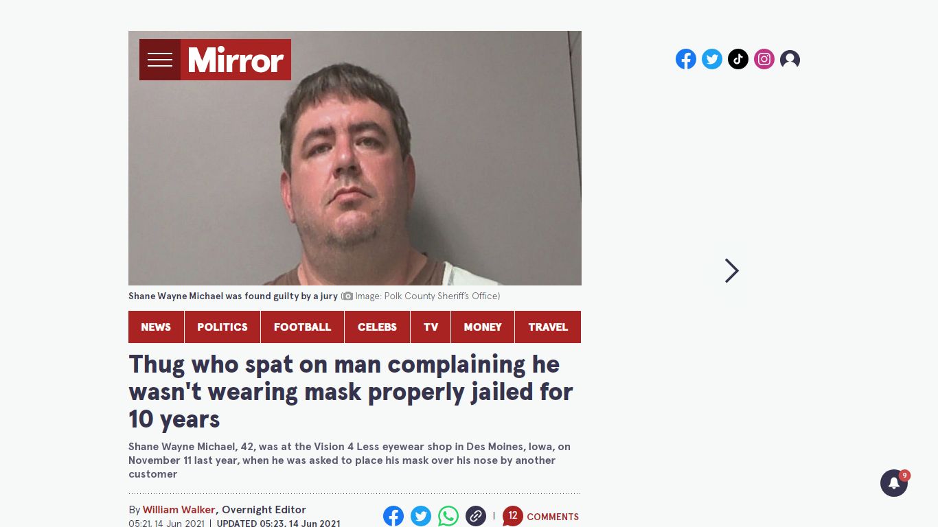 Thug who spat on man complaining he wasn't wearing mask ... - mirror